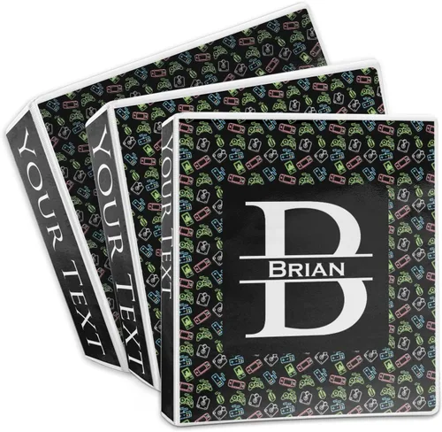 Vista 3 de Carpeta personalizada de 3 anillos para videojuegos - 1 pulgada