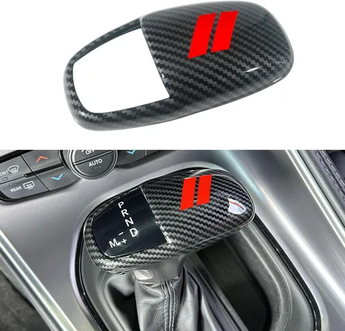 Vista 13 de Cubierta de cabeza de perilla de cambio de marcha para accesorios Dodge Charger 2015-2023 Challenger 2015-2024 Durango 2016-2026, inserción