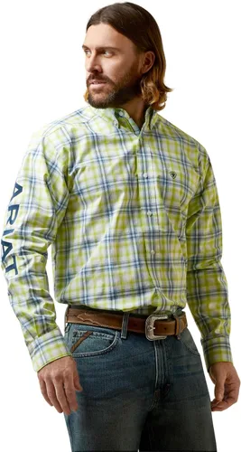 Vista 21 de Camisa de sarga con logotipo del equipo ARIAT de ajuste clásico para hombre Sea Scape USA 3X-Large Turkish Sea
