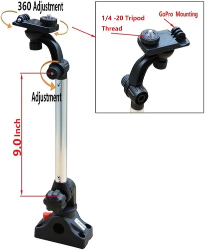 Vista 2 de Brocraft Soporte de cámara portátil para kayak/para montaje GO Pro