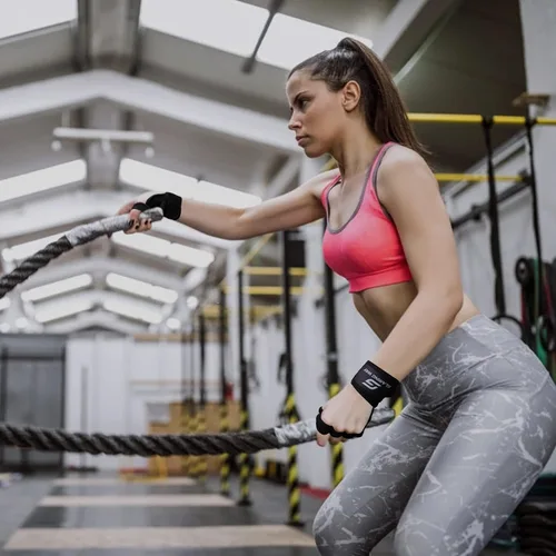 Vista 5 de Guantes de levantamiento de peso acolchados de neopreno Glaring Way para hombres y mujeres - Guantes de entrenamiento ventilados para atletas