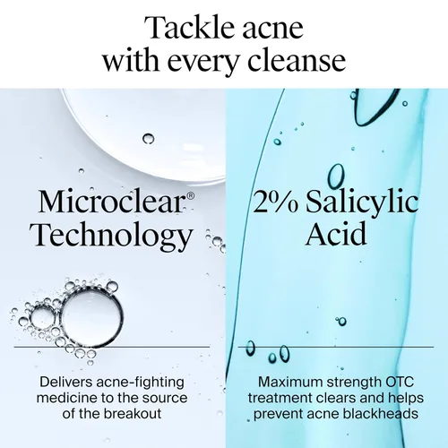 Vista 4 de Neutrogena Limpiador facial para acné sin aceite, limpiador facial de piel propensa a rupturas con tratamiento de acné de ácido salicílico al 2%