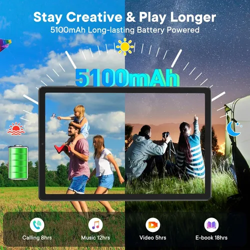 Vista 7 de HAOVM Tablet Android 15 de 8 pulgadas, tableta desbloqueada con SIM 4G, CPU Octa-Core 2.0GHz, 12 GB+64 GB, TF expandible, pantalla IPS, WiFi 5G