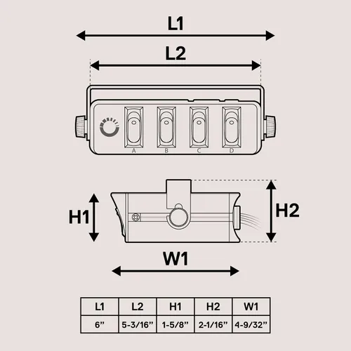 Vista 6 de True Mods - Caja de interruptor basculante de 4 bandas de 12 V [20 amperios máximo] [cables de 12 AWG] [12 voltios CC] SPST On/Off Rocker Toggle