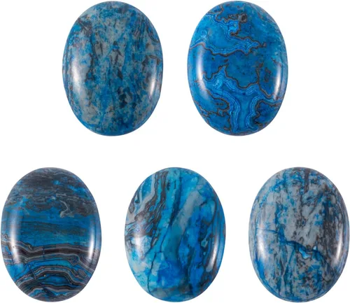 Vista 14 de Crafans Flat Back Gemstone Oval Cabochons Natural Stone Cabochons Healing Power Stone Chakra Crystal for Crafts DIY Jewelry Making Supplies