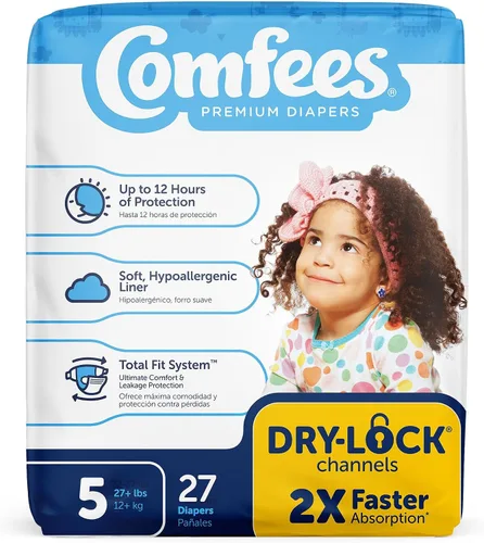 Vista 2 de Comfees - Pañal para bebé, talla 5, más de 27 libras, CMF-5, 108