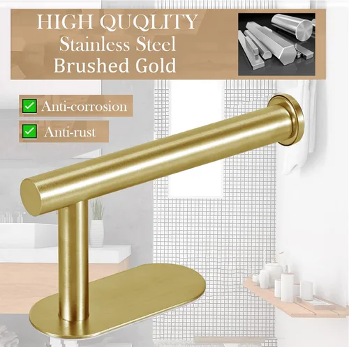 Vista 2 de JOPOFI Portapapel Higiénico - Portapapel Higiénico Autoadhesivo de Montaje en Pared para Baño, Acero Inoxidable SUS 304 Tira Adhesiva Portarrollo