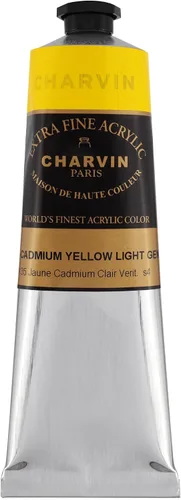 Vista 24 de Charvin Pintura acrílica profesional extrafina – verde absenta, tubo de 2.1 fl oz, pigmentos de triple fresado, resistente a la luz, pinturas