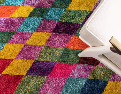 Vista 5 de Unique Loom Estrella Collection - Alfombra geométrica, abstracta, colorida, moderna, ecléctica, 3 pies 3 pulgadas x 5 pies 3 pulgadas, multicolor