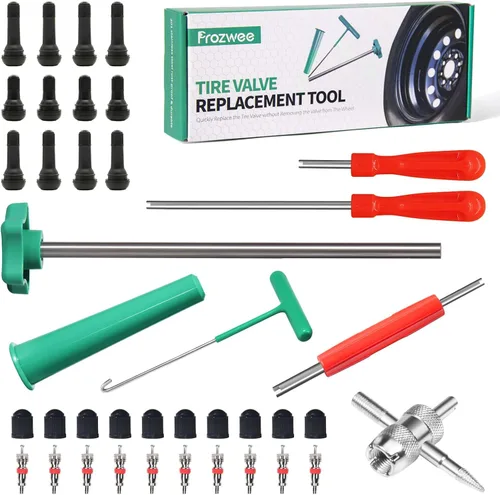 Vista 6 de Kit de herramientas de reemplazo rápido de núcleo de vástago de válvula de neumático Prozwee, herramienta perfecta para reemplazar válvulas