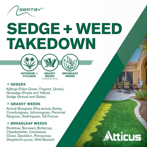 Vista 3 de Atticus Herbicida Sertay (1.25 onzas) – Asesino de malezas de sulfosulfurón para césped del sur – Control de malezas post emergente – Sedge