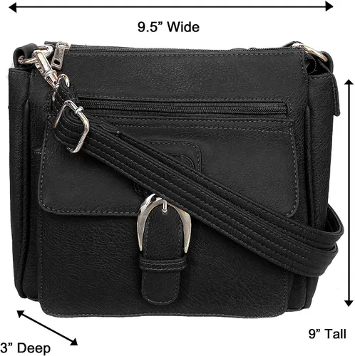 Vista 6 de Roma Leathers Bolsa de mano oculta con hebilla frontal
