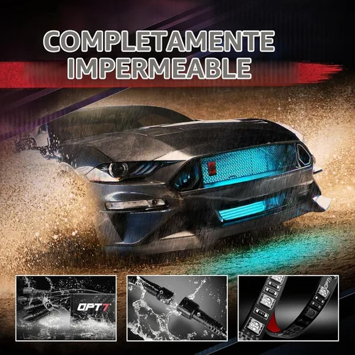 Vista 4 de Kit de iluminación OPT7, modelo Aura, para rejilla de auto