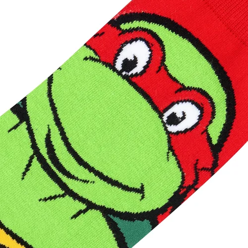 Vista 4 de Odd Sox, Nickelodeon TMNT Teenage Mutant Ninja Turtles, 90's Cartoon, Fun Socks