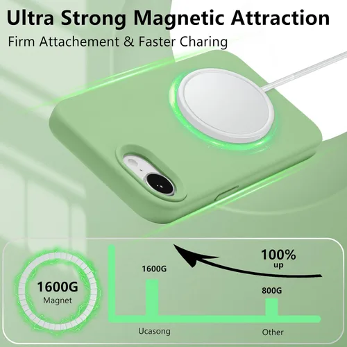 Vista 344 de Funda magnética de silicona para iPhone 13 Pro, color blanco antiguo [Compatible con Magsafe] [Forro de microfibra suave antiarañazos], funda