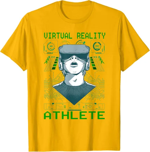 Vista 8 de Playera divertida de realidad virtual para atleta VR Gamer Negro