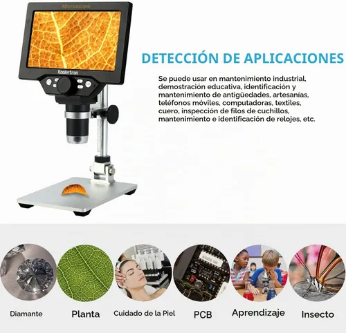 Vista 4 de Koolertron - Microscopio digital LCD de 7 pulgadas, cámara USB 1080P