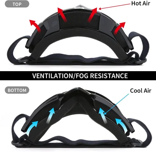 Vista 5 de JAMIEWIN - Gafas de motocross ATV para bicicleta de tierra, motocicleta, UTV MX OTG, gafas para carretera fuera de pista, lentes transparentes anti
