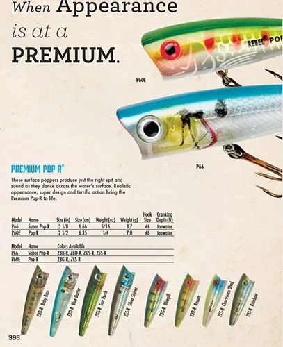 Vista 3 de Rebel Lures Pop-R Topwater Popper - Señuelo de pesca