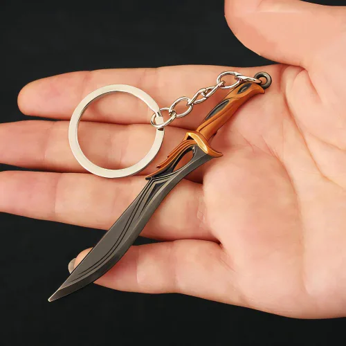 Vista 6 de EVANEM Juego Valorant Sovereign Knife Llavero Modelo Figuras de Acción Juego Juguetes Colección Regalo Escritorio Decoración Mochila Colgante Regalo
