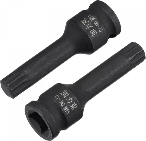 Vista 7 de uxcell M7 Impact Spline Bit Socket, 3/8" Square Drive 2.362 in Longitud CR-MO Tamaños métricos 2 Pcs