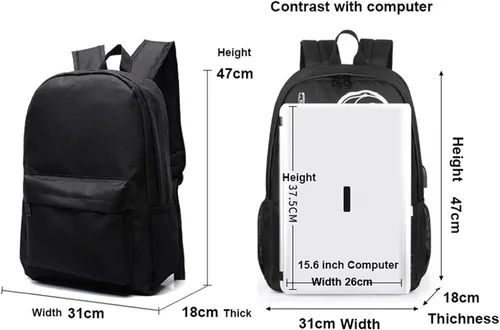 Vista 3 de BEYSG Teen Lionel Messi - Mochila de lona impermeable para portátil, mochila de viaje casual para estudiantes, Color 10