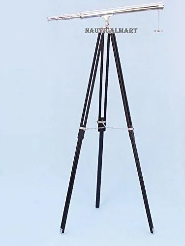 Vista 5 de Nauticalmart Telescopio maestro de puerto cromado de pie de 60 pulgadas Regalo coleccionable, perfecto para regalos de Navidad y vacaciones