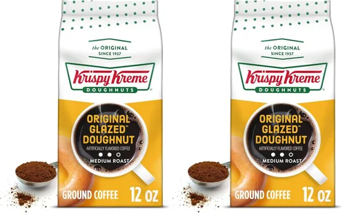 Vista 15 de Krispy Kreme Donuts, clásico, café molido, tostado medio, bolsa de 12 onzas
