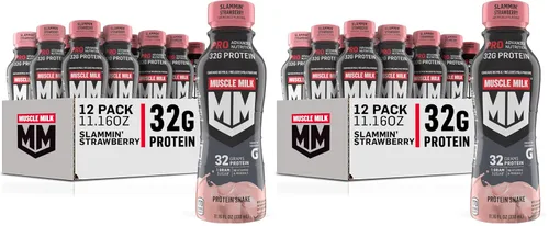 Vista 8 de Muscle Milk Pro Advanced Nutrition - Batido de proteínas, chocolate Knockout, botella de 11.16 onzas líquidas, paquete de 12, 1.13 oz de proteína