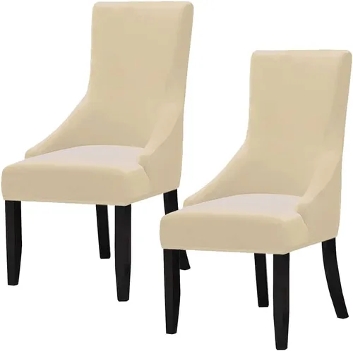 Vista 32 de Juego de 1 fundas elásticas para silla con respaldo de ala, protector reutilizable para silla de brazo, protector lavable para silla de comedor