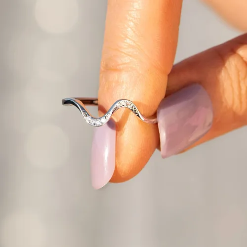 Vista 4 de STORYJEWELLERY Friendship Wave Ring, Best Friend Rings, Silver Ocean Wave Ring for Women, Best Friend Birthday Gifts for Women, Friendship Gifts for