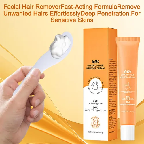 Vista 6 de Joy Pretty - Removedor de vello facial para piel sensible, Joy Cream depilación facial para mujeres, crema de depilación facial suave para mujeres