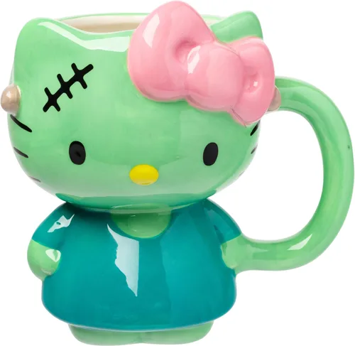 Vista 30 de Silver Buffalo Sanrio Hello Kitty and Friends Badtz-Maru - Taza de cerámica esculpida en 3D, 20 onzas