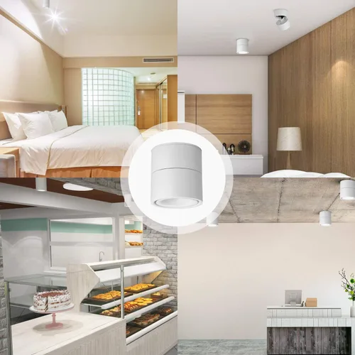 Vista 4 de Foco LED de Techo - Luz de Pared Downlight de Techo Ajustable 360° Iluminación LED COB Lámpara de Pared o Luz Puntual Blanco Frío 6000K / Blanco