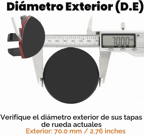 Vista 3 de Tapacubos centrales de rueda de 2.76 pulgadas para Nissan Armada 2004-2015 Pathfinder 2005-2012 Frontier 2005-2021 Titan 2004-2015 Xterra 2005-2015