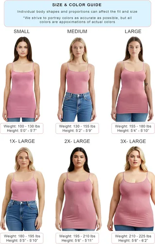 Vista 29 de Emmalise Camisola larga casual básica para mujer, con tirantes ajustables, top en capas