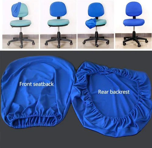 Vista 4 de TOPINCN - Funda elástica para silla de oficina, color rojo Funda universal para silla de computadora, parte inferior elástica, extraíble