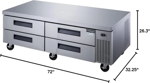 Vista 2 de Dukers Refrigerador Base Chef con 4 Cajones 72" DCB72-D4