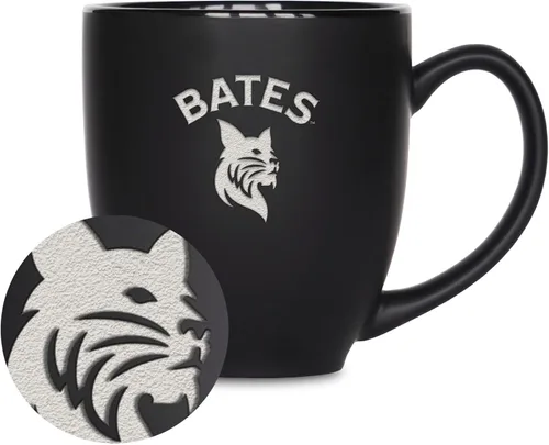 Vista 390 de Rico Industries - Taza de cerámica mate negra con grabado láser estándar de 15oz para NCAA (escuelas T & U) - Para bebidas calientes o frías