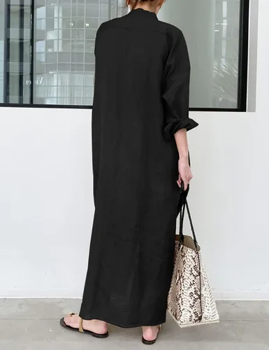 Vista 6 de Bsubseach Women Long Button Down Maxi Shirt Dresses Swimsuit Cover Up Bikini Coverup