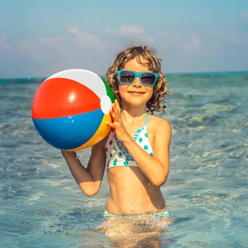 Vista 5 de FindUWill Paquete de 6 flotadores de piscina para niños, anillos de natación para piscina (paquete de 4) – 4 flotadores grandes inflables para playa