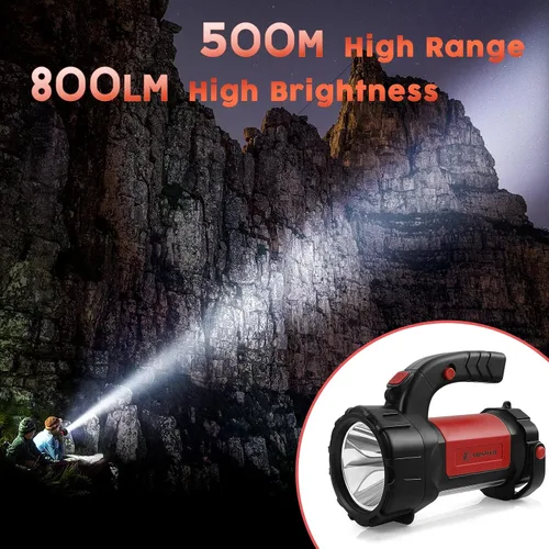 Vista 4 de AlpsWolf - Linterna de campamento recargable, pack de 2 mismas linternas LED con 800 lúmenes, alimentación por batería con capacidad de 3600, luz