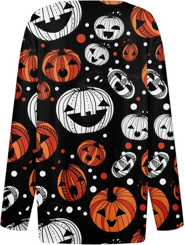 Vista 2 de Suéter de cuello redondo para mujer, con bloques de color, manga larga, con abertura lateral, estilo casual, manga larga, cuello redondo