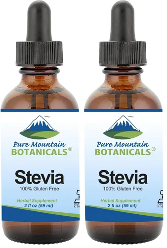 Vista 9 de Pure Mountain Botanicals Gotas de Stevia líquidas, edulcorante natural, concentrado sin azúcar, sustituto apto para diabéticos, ideal para dieta