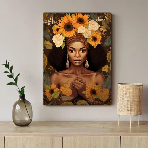 Vista 144 de Arte de pared afroamericano, decoración de rey y reina bailarín negro para sala de estar, arte de pareja de amor negro para dormitorio, lienzo