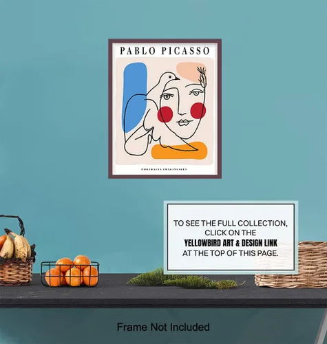 Vista 7 de Pablo Picasso - Póster artístico para pared y decoración, arte abstracto de mediados de siglo moderno y contemporáneo de 8 x 10 pulgadas, póster
