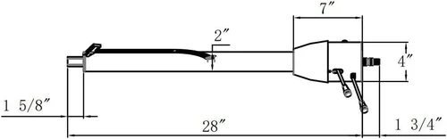 Vista 3 de X-AVION GM - Columna de dirección de acero inoxidable cromado de 28 pulgadas, estilo manual, universal para automóviles GM