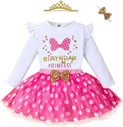 Vista 13 de Vestido de princesa de cumpleaños para niñas pequeñas, chaleco sin mangas, falda tutú de malla con lunares Aa Rose C6092