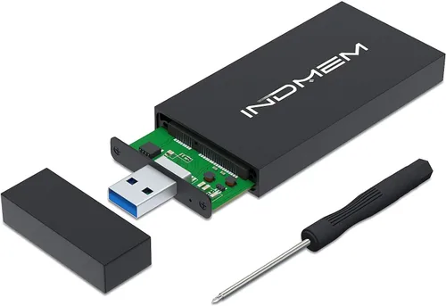 Vista 8 de INDMEM Adaptador SAS a USB 3.0, SAS/SATA, lector de caja de disco duro, convertidor, estación de acoplamiento para servidor HDD SSD de 2.5/3.5