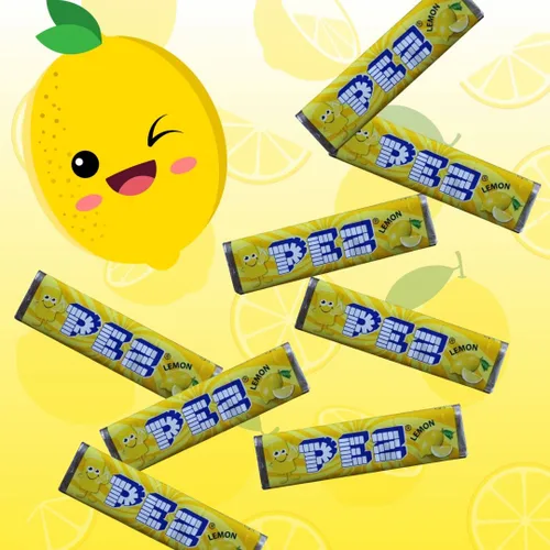 Vista 3 de Rollos de repuesto de caramelo Pez, (25 unidades) ¡Elige tu sabor favorito! (limón)